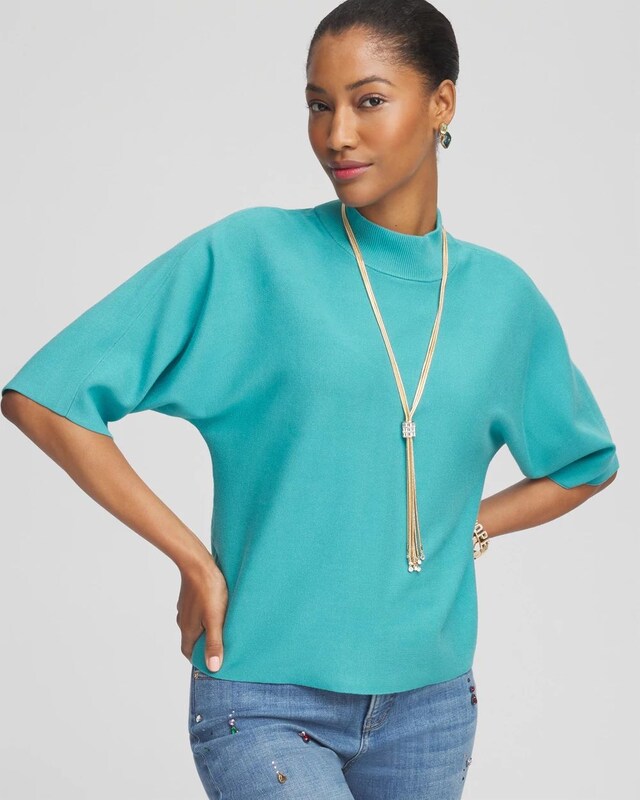 Short-Sleeve Pullover Sweater - image 1